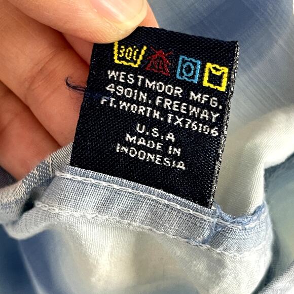 Rough Stock Panhandle Slim Western Shirt Mens XL Snap Button Sawtooth Longhorn - Picture 10 of 16